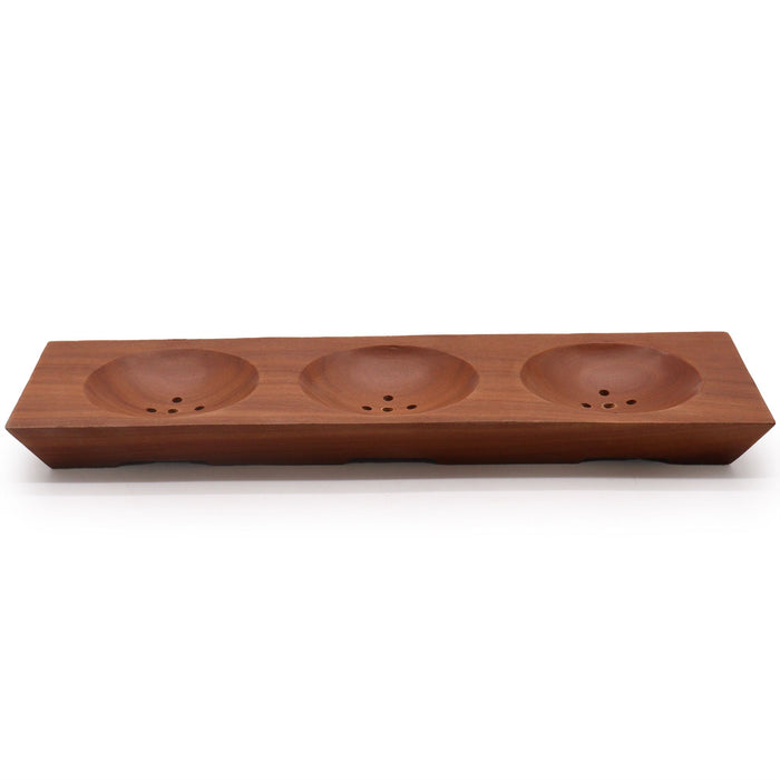 Three Bay Naseberry Wood Soap Dish