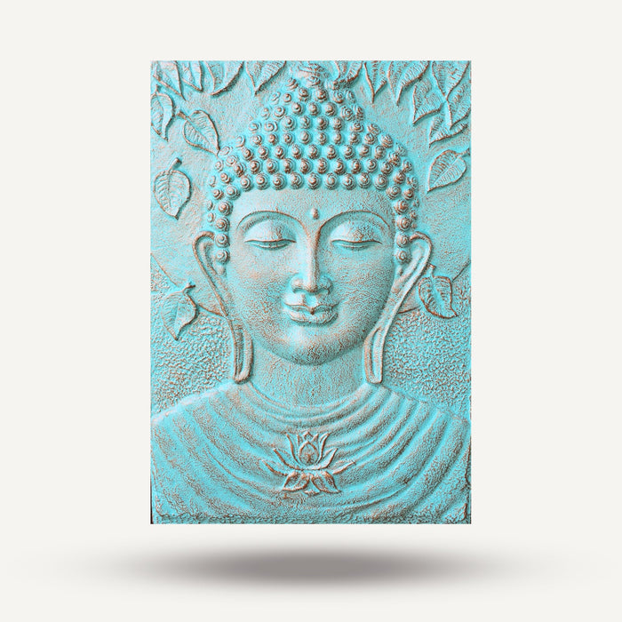 Large Turquoise Buddha Relief - 1M