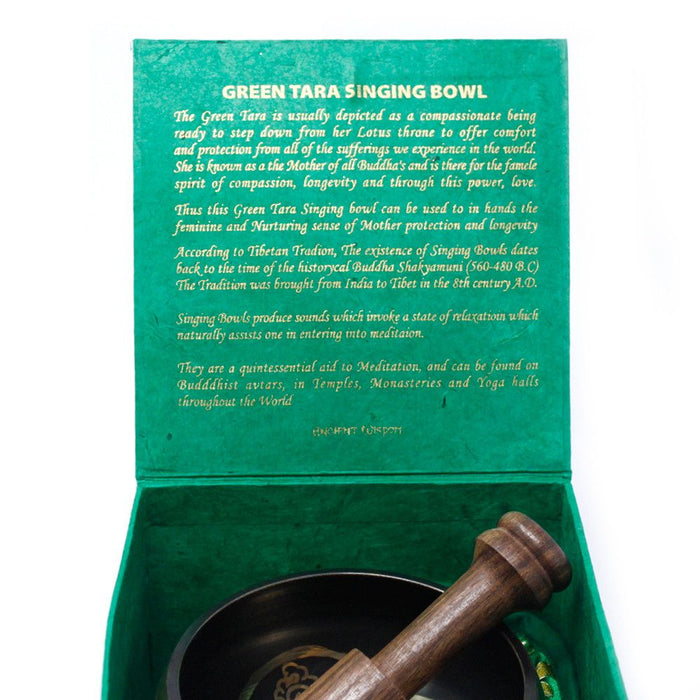 Green Tara Singing Bowl Set 10cm