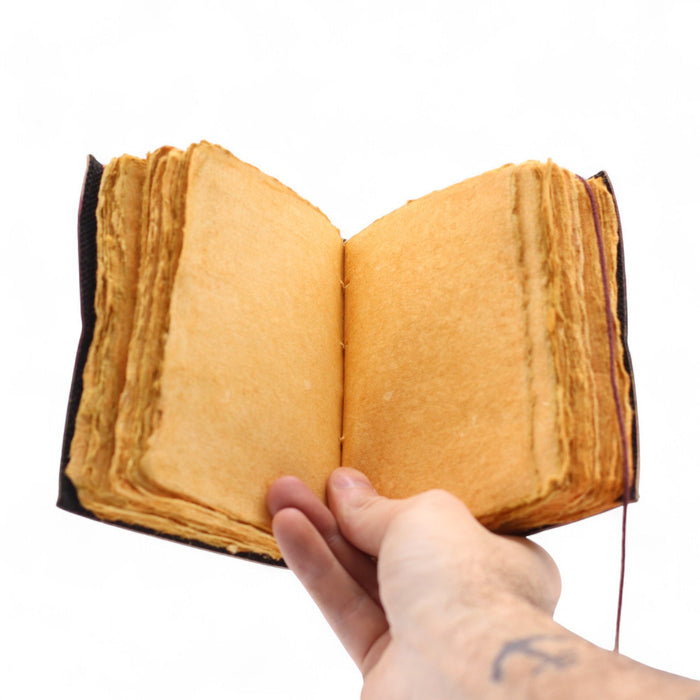 Carnet en cuir – Tous les jours ne sont pas forcément bons, bords frangés (12,7 cm x 8,9 cm)