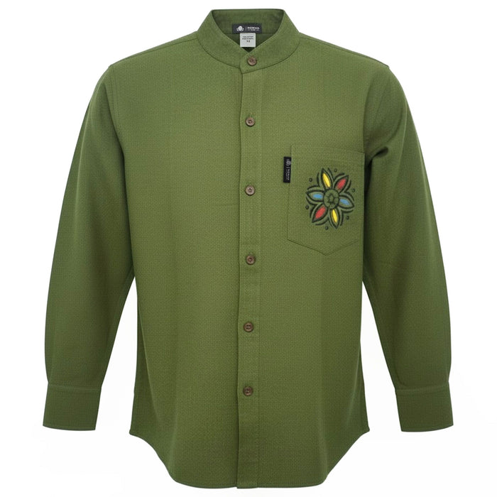 Soft Cotton Kathmandu Shirt - Forest Green (XXL)
