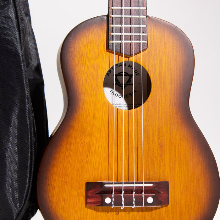 Artisan Made 4-String Ukulele - Orange Sunburst Finish