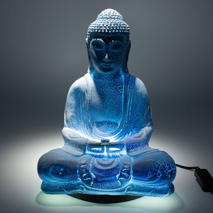 Buddha-Glühlampe – Meditation, Himmelblau
