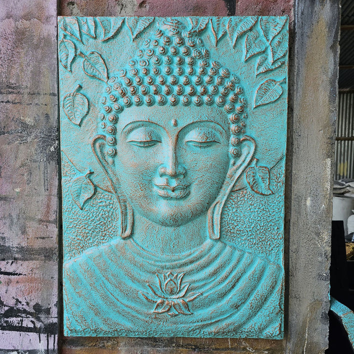 Large Turquoise Buddha Relief - 1M