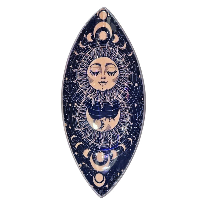 Enamel & Aluminium Incense Bowl - Pink Sun & Moon