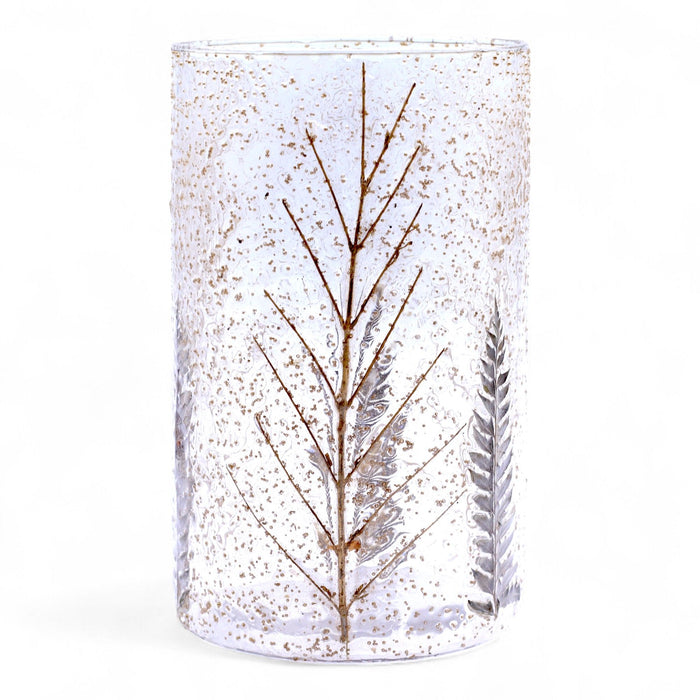 Natural Floral Glass Tall Vase Candle Holder - Pino