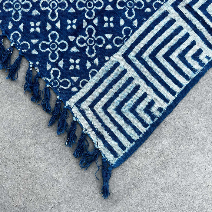 Handmade Indigo Throw - Kasba Tiles