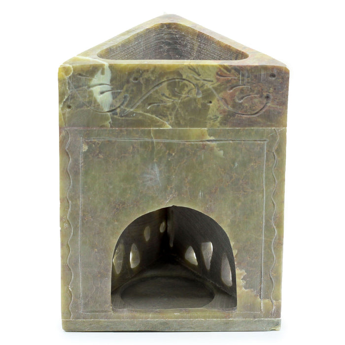 Dreieckige Speckstein-Duftlampe – Elefant