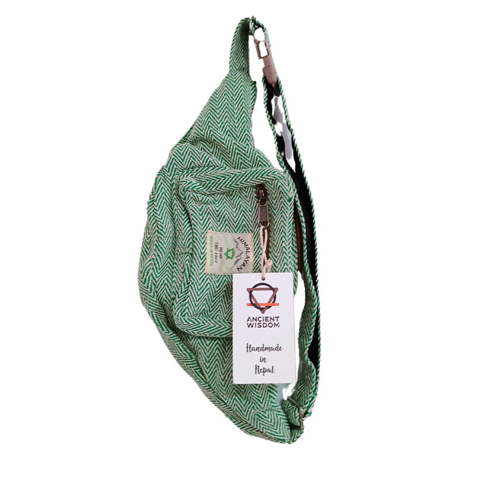 Hip Bag aus Baumwoll-Hanf-Gewebe – Salbeigrün