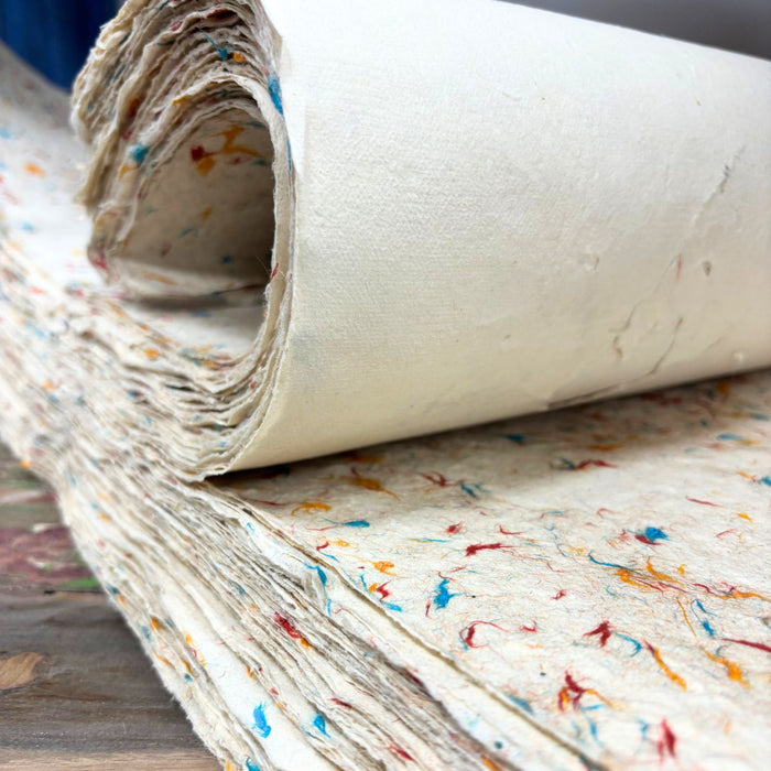 Lokta Bastfaserpapier & Geschenkpapier – Gras (5 Blatt)