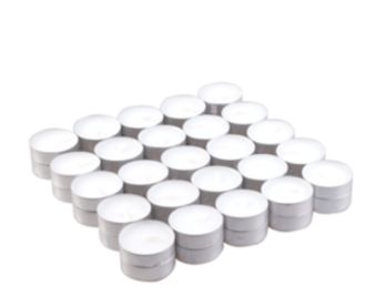 50x Unscented Tealights - 4hr