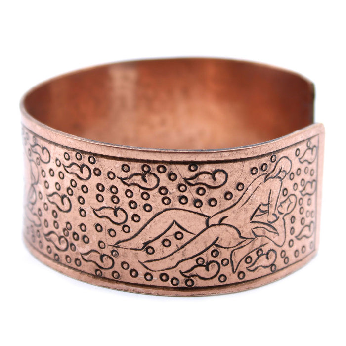 Tibetan Mantra Bracelet - Kamasutra, Extra Wide Copper
