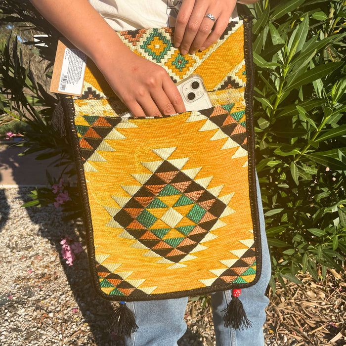 Kilim Sommer Umhängetasche - Gelb