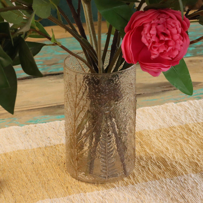Natural Floral Glass Tall Vase Candle Holder - Pino