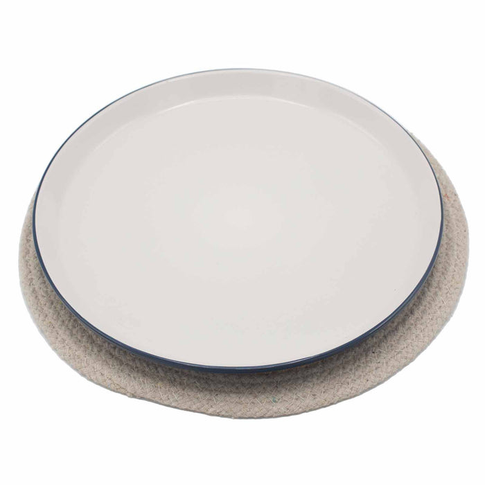 Set de table en jute et coton - Ivoire