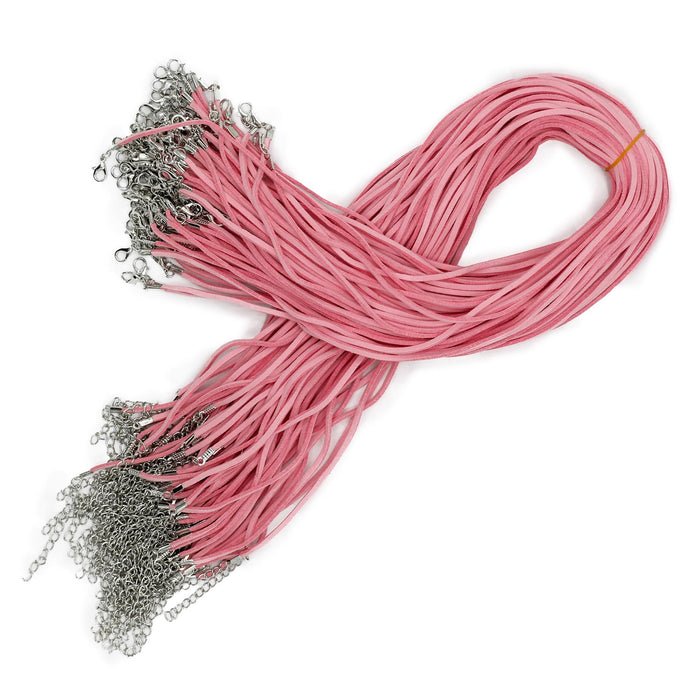 Kunstleder-Anhängerband – Rosa, 2,5 mm