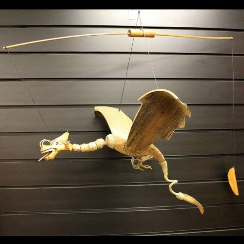 Großes Kokosnuss-Drachen-Mobile - Natur