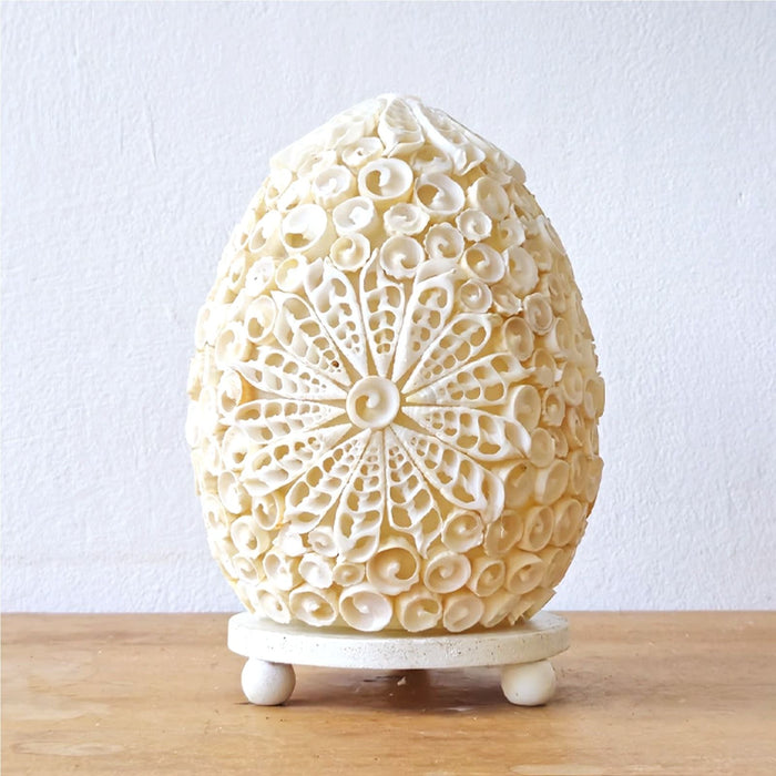 Large Boho Cut Art Sea Shell Lamp - Oval, 15cm
