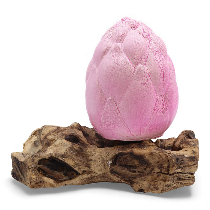 DriftGlow Lamp - Purple Crackle 'Lotus Flower' Shade