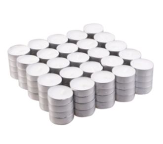 100x Unscented Tealights - 4hr