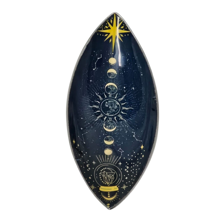 Emaille Räucherschale - Aluminium - Tierkreis-Mondphasen
