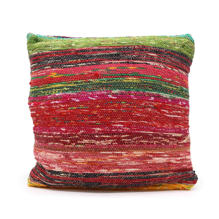 Rag Rug Cushion Cover - Multicoloured