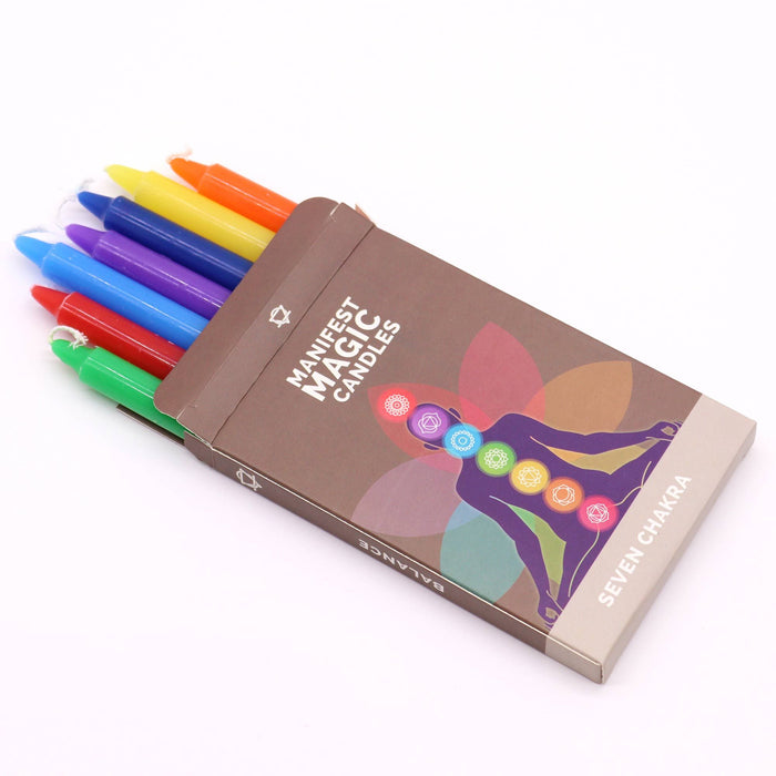 Sieben-Chakra-Manifestationskerzen-Set