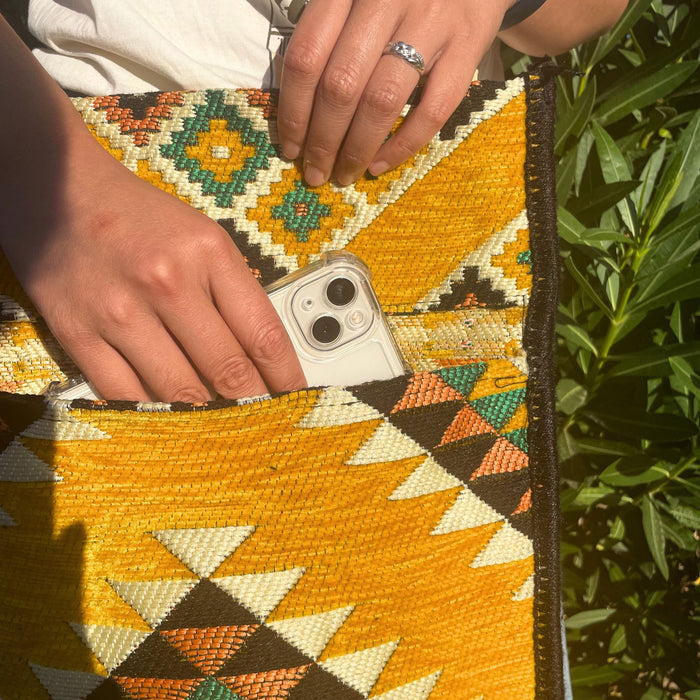 Kilim Sommer Umhängetasche - Gelb