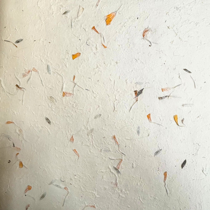 Lokta Bast- & Geschenkpapier – Baumwolle mit Blumenmuster (5 Blatt)
