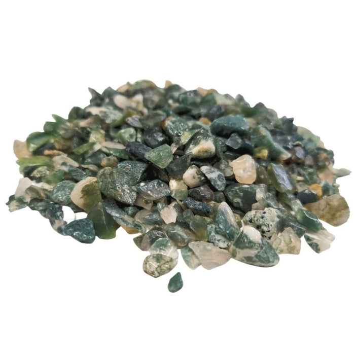 Trommelsteine – Moosachat (1 kg)