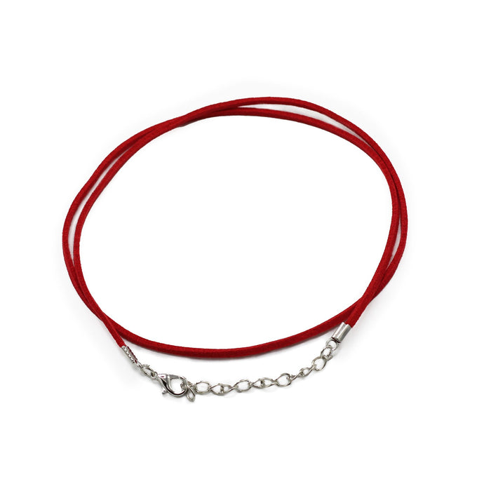 Kunstleder-Anhängerband - Rot, 2,5mm