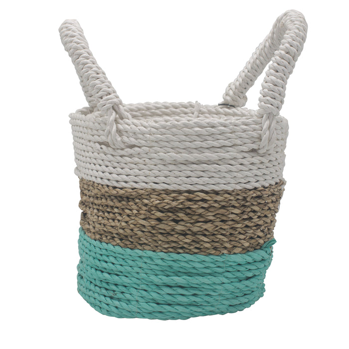 Seegras-Körbe – Grün, Natur & Weiß – 3er-Set