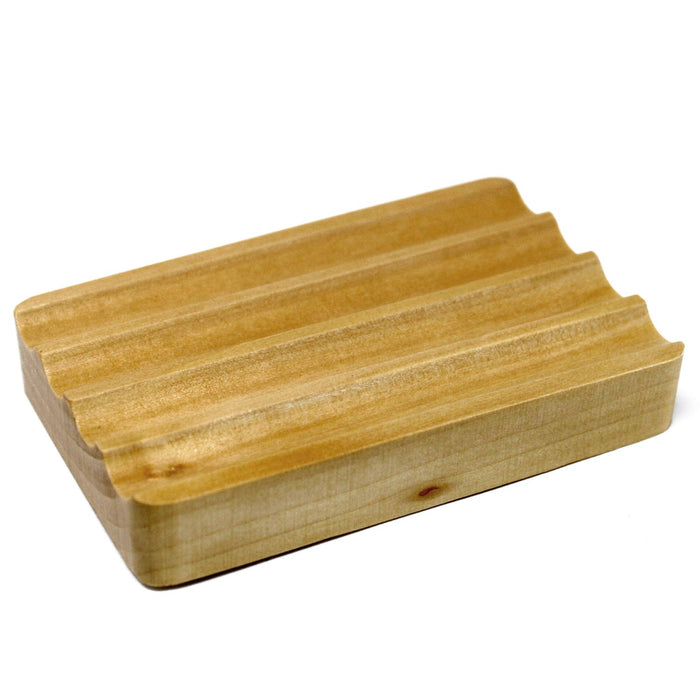 Seifenschale aus Hemu-Holz – geriffelt