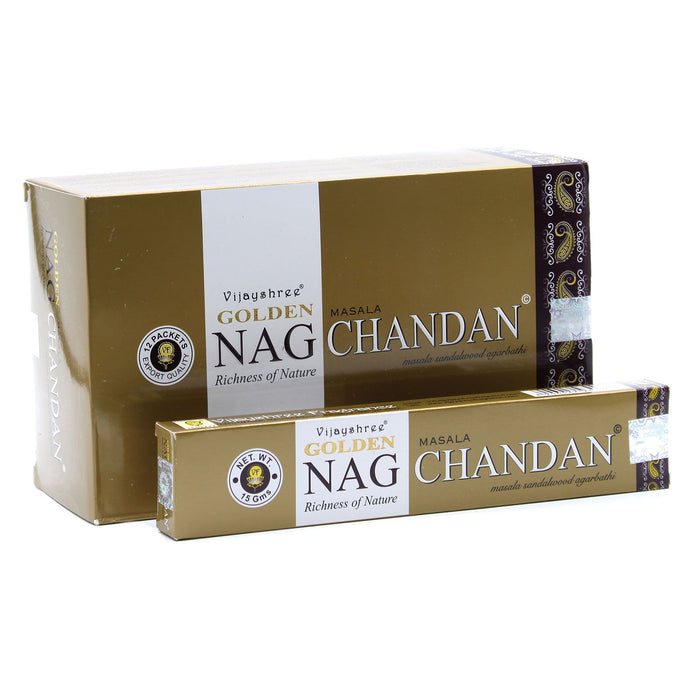 Vijayshree Golden Nag Incense Sticks, 15g - Chandan
