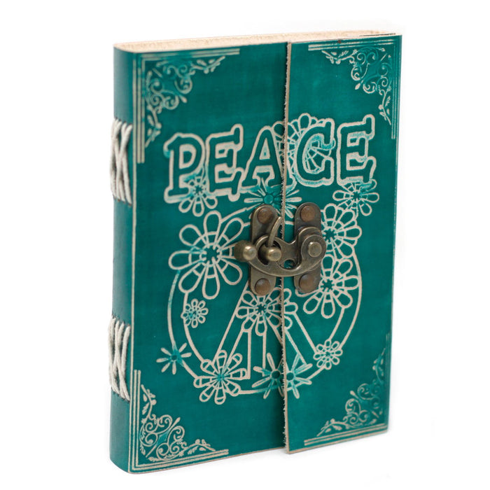 Leder Notizbuch - Peace (18x13cm)