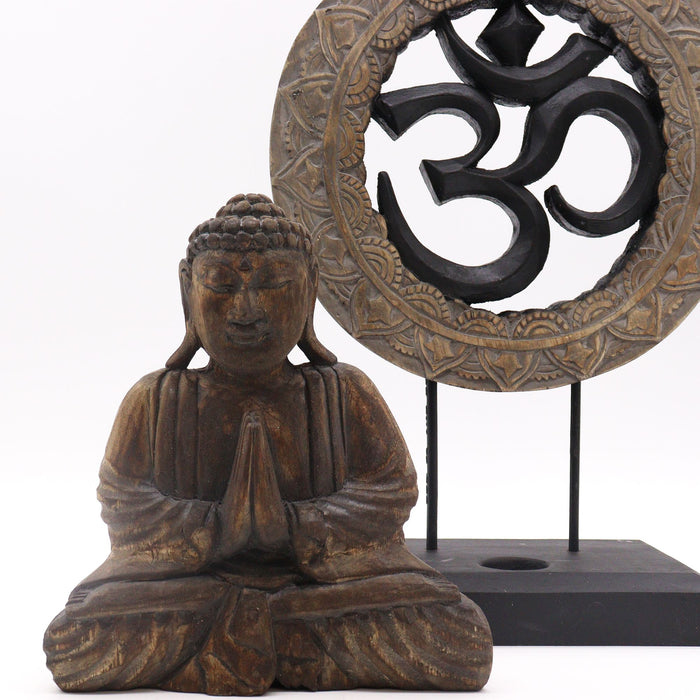 Buddha Feng Shui Set - Om, Grau & Schwarz