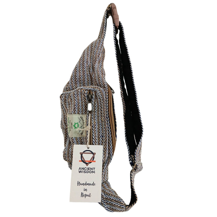 Baumwoll-Hanf-Gürteltasche – Blau