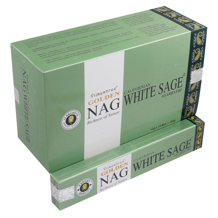 Vijayshree Golden Nag Incense Sticks, 15g  - White Sage