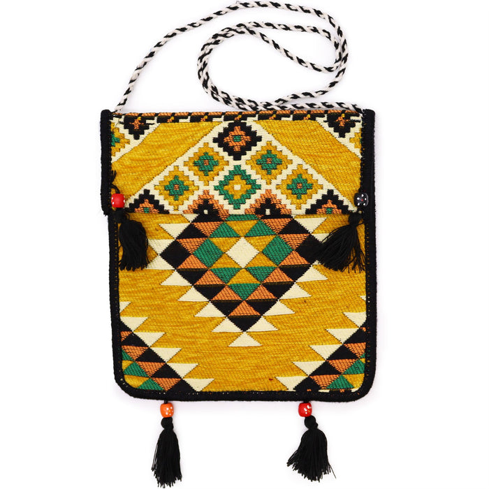 Kilim Sommer Umhängetasche - Gelb