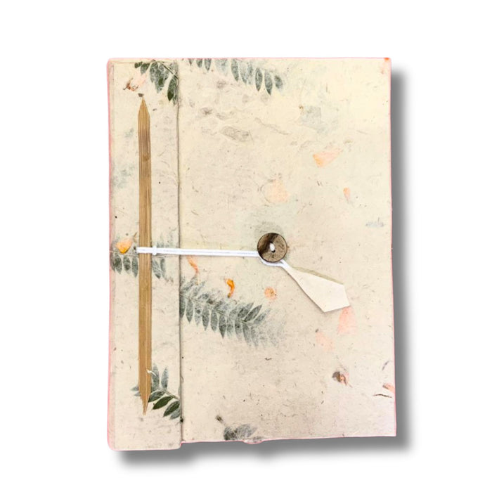 Lokta Notizbuch & Lesezeichen – Gemischte Blumen (20x15cm)