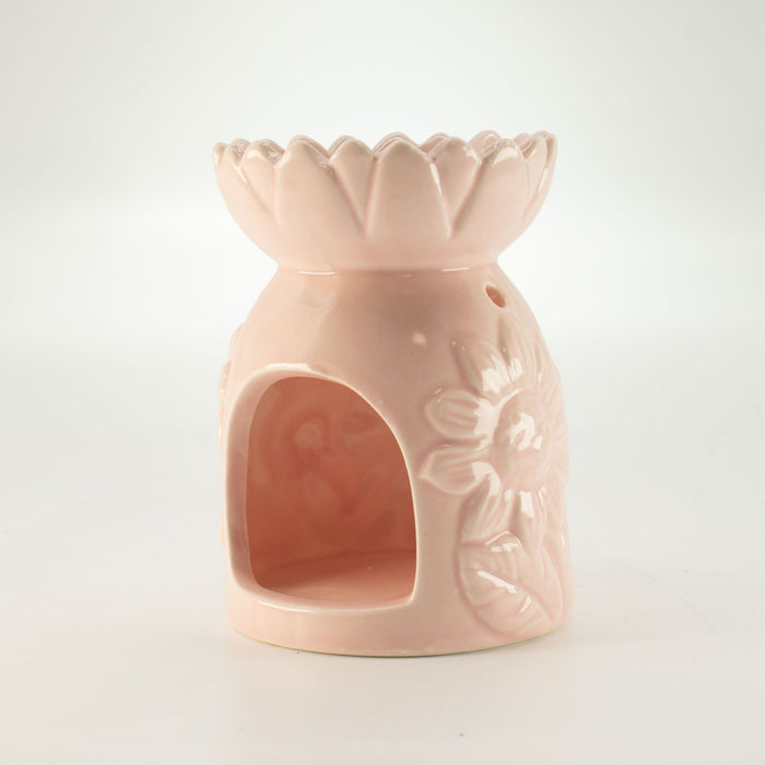 Keramik-Ölbrenner – Sonnenblume, Pastellrosa