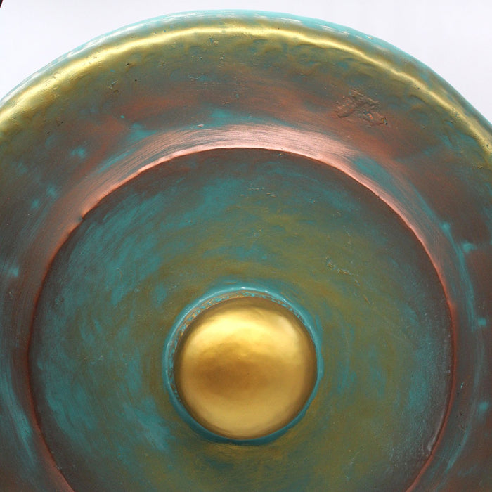 Mittelgroßer Gong auf Ständer – Grün gewaschen 50 cm