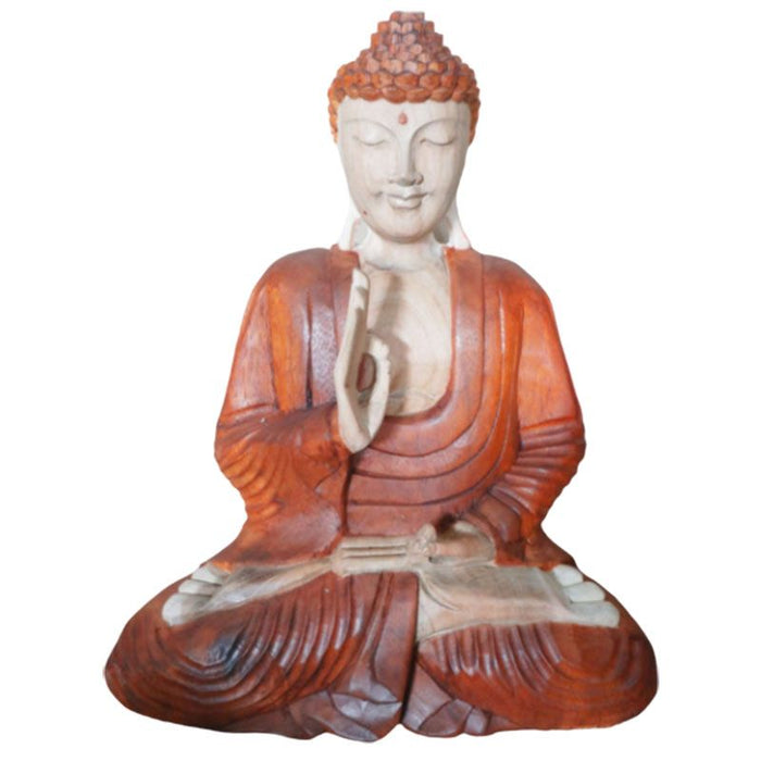 Carved Wood Buddha Statue, Teaching Transmission - 60cm