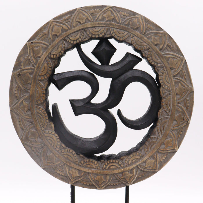 Buddha Feng Shui Set - Om, Grau & Schwarz