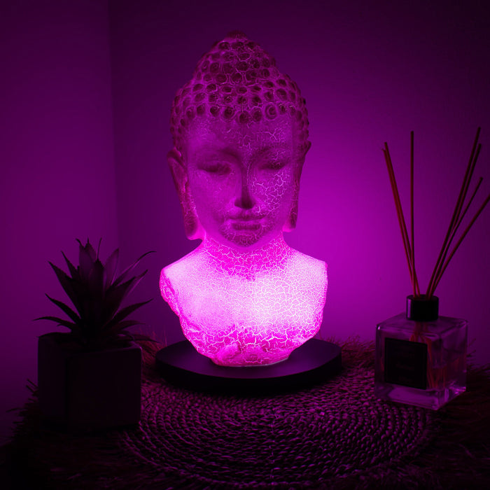 Buddha Glow Lamp – Büste, Cherry Crackle