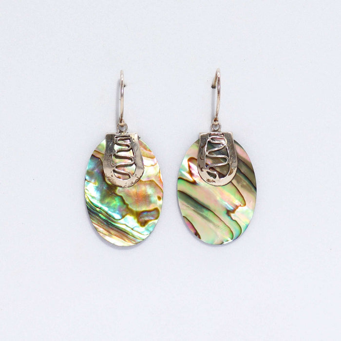 Ohrringe aus Sterlingsilber und Abalone – Wirbel