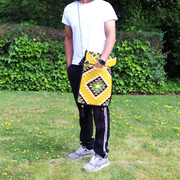 Kilim Sommer Umhängetasche - Gelb