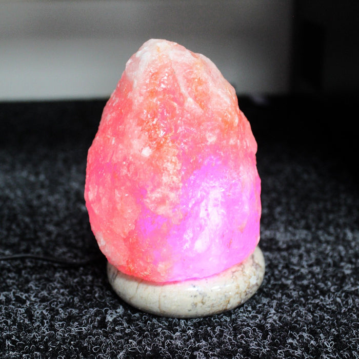 Lampe de sel de l'Himalaya USB à couleurs changeantes - 1 kg