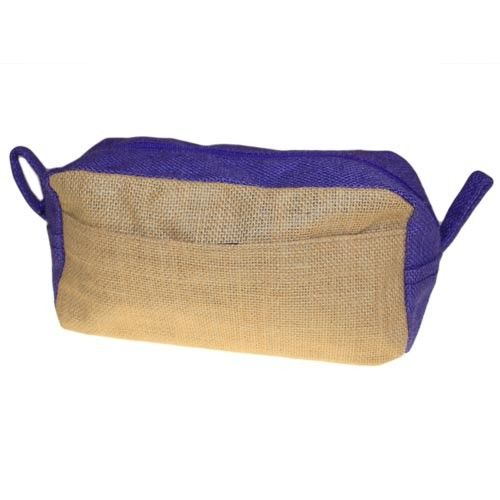 Kulturbeutel aus Jute – Natur & Lavendel