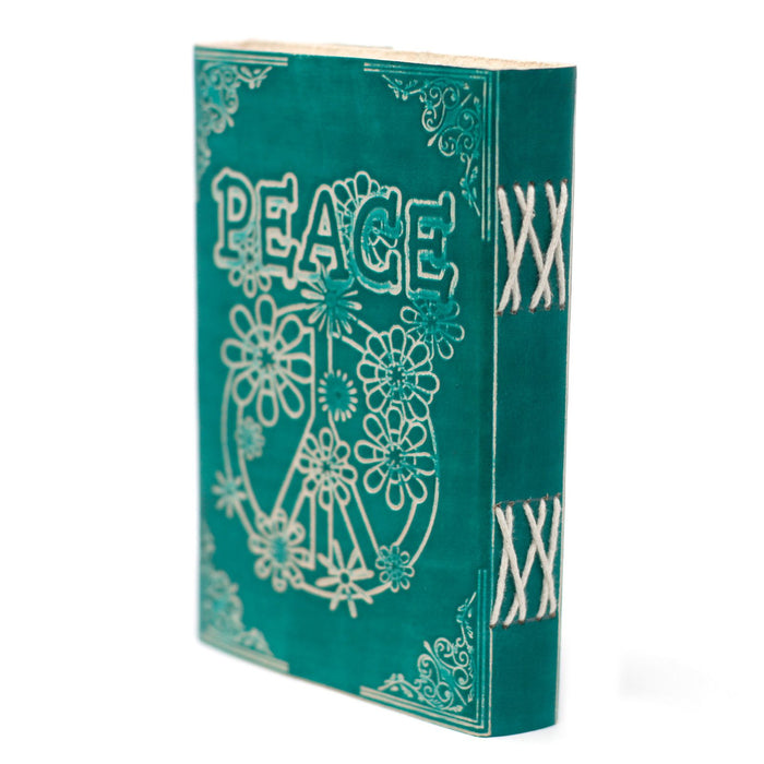 Leder Notizbuch - Peace (18x13cm)